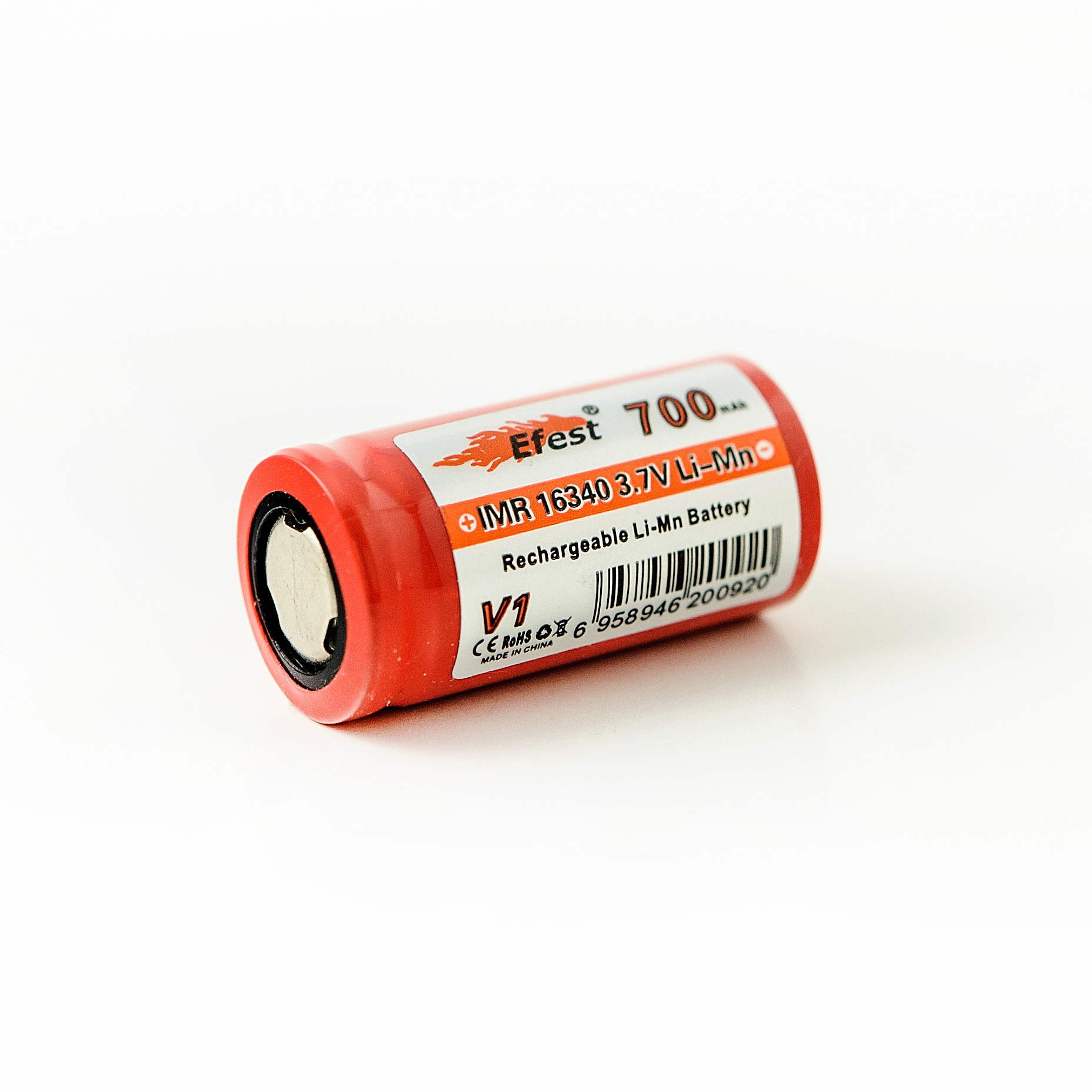 16340 IMR 700mah Flat Top