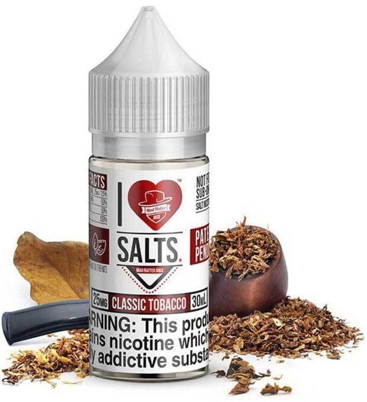 I Love Salts Classic Tobacco By Mad Hatter E-liquids