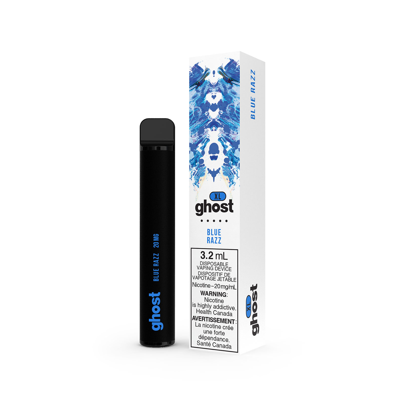 Blue Razz Bold Nicotine Blend by Ghost XL Disposable