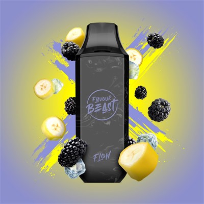 Blazin' Banana Blackberry Iced Flavour Beast Flow Disposable Vape