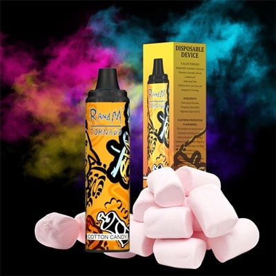 Cotton Candy 6000 Puffs RandM Tornado Disposable Vape Device