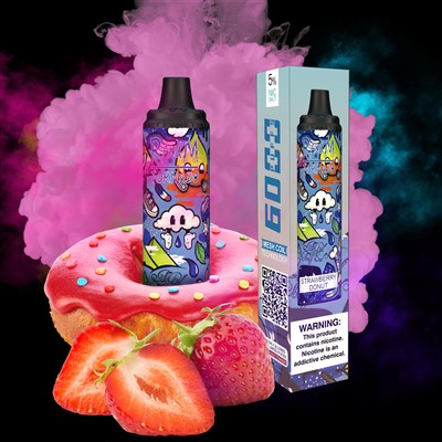Strawberry Donut 6000 Puffs RandM Tornado Disposable Vape Device