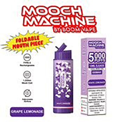 Grape Lemonade 5000 Puff Mooch Machine by Boom Disposable Vape