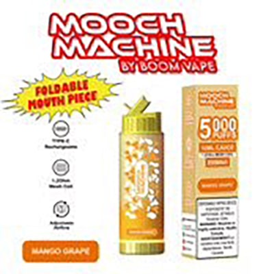 Mango Grape 5000 Puff Mooch Machine by Boom Disposable Vape