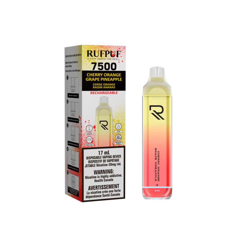 Cherry Orange Grape Pineapple RufPuf 7500 Disposable Vape