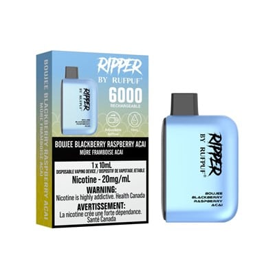 Boujee Blackberry Raspberry Acai RufPuf Ripper 6000 Disposable Vape