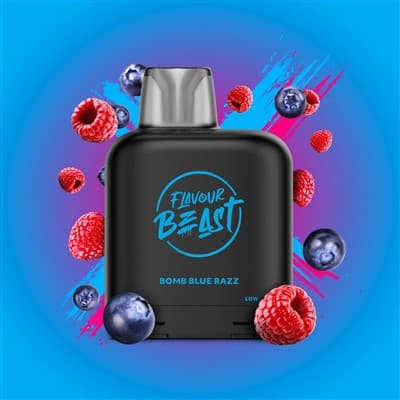 Bomb Blue Razz Pods Level X by Flavour Beast