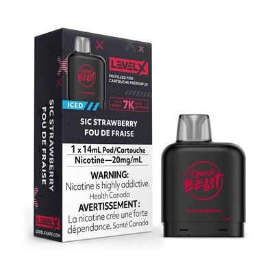 Sic Strawberry Iced Pods Level X by Flavour Beast - Image 2