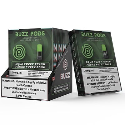 STLTH Sour Fuzzy Peach Pods by Buzz Pods