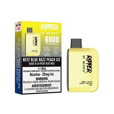 Best Blue Razz Peach Ice RufPuf Ripper 6000 Disposable Vape