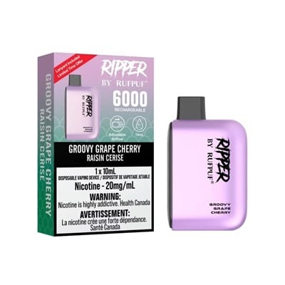 Groovy Grape Cherry RufPuf Ripper 6000 Disposable Vape