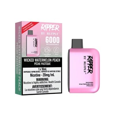Wicked Watermelon Peach RufPuf Ripper 6000 Disposable Vape
