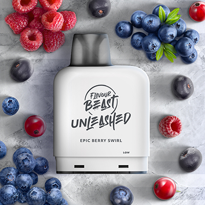 Epic Berry Swirl Iced Pods Level X by Flavour Beast Unleashed