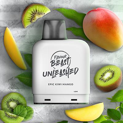 Epic Kiwi Mango Iced Pods Level X by Flavour Beast Unleashed