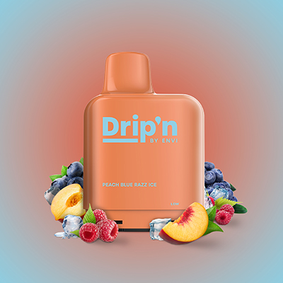 Peach Blue Razz Ice Pods Level X by Drip'n