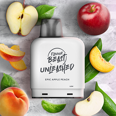 Epic Apple Peach Iced Pods Level X by Flavour Beast Unleashed