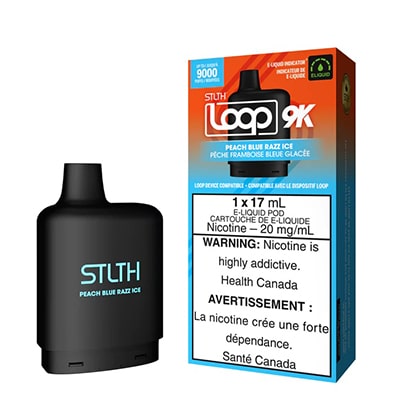 Peach Blue Razz Ice Loop 2 9K Pod by STLTH