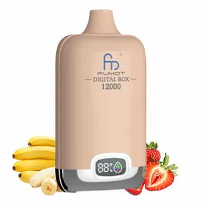 Strawberry Banana Fumot 12000 Puff RandM Digital Box Disposable Vape