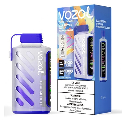 Blue Razz Ice Gear Power 24K Puff by Vozol