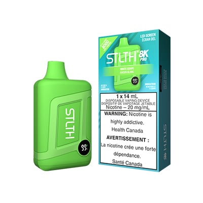 White Grape STLTH 8K Pro Disposable Vape