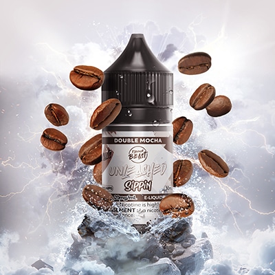 Sipping Double Mocha Flavour Beast Unleashed Salts