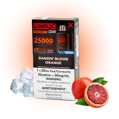 Bangin' Blood Orange Iced Pods Level X G2 by Flavour Beast Boost