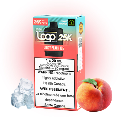 Juicy Peach Ice Loop 25K Pod by STLTH