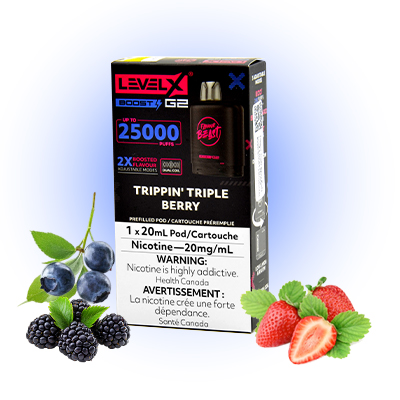 Trippin' Triple Berry Pods Level X G2 by Flavour Beast Boost