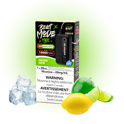 Chuggin Green Dew Ice Flavour Beast Mode Max 18K Disposable Vape