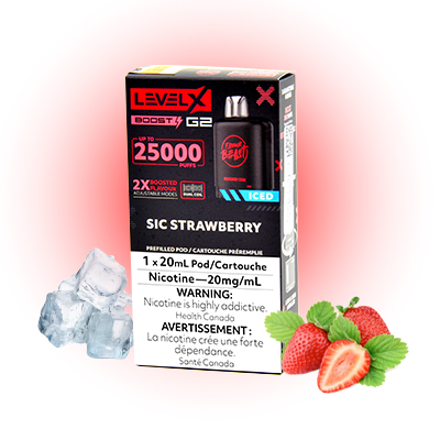 Sic Strawberry Iced Pods Level X G2 by Flavour Beast Boost