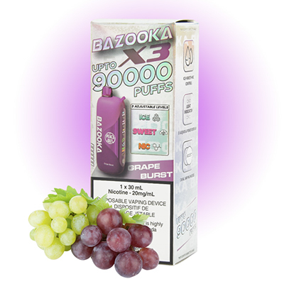 Grape Burst Bazooka Vape X3 90K disposable