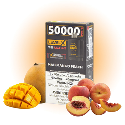Mad Mango Peach Pods Level X G2 Ultra by Flavour Beast